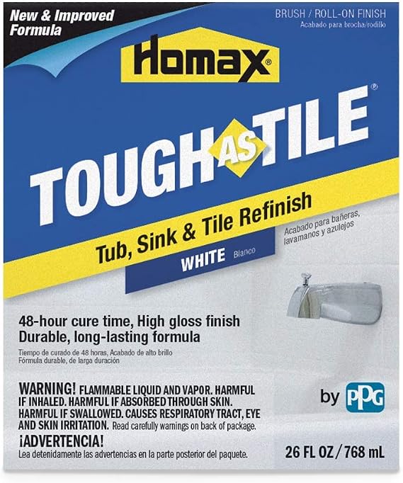 Homax Tough As Tile Gloss White Tub and Tile Refinishing Kit 26 oz.