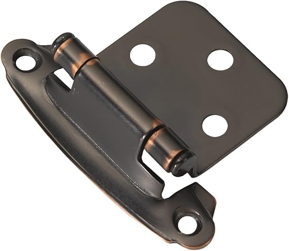 Hickory Hardware VP244-OBH Variable Overlay Surface Self-Closing Collection Cabinet Hinge - 170 Opening Face Frame Application Easy Installation, Oil-Rubbed Bronze Highlighted Finish - Pack of 1 Pair