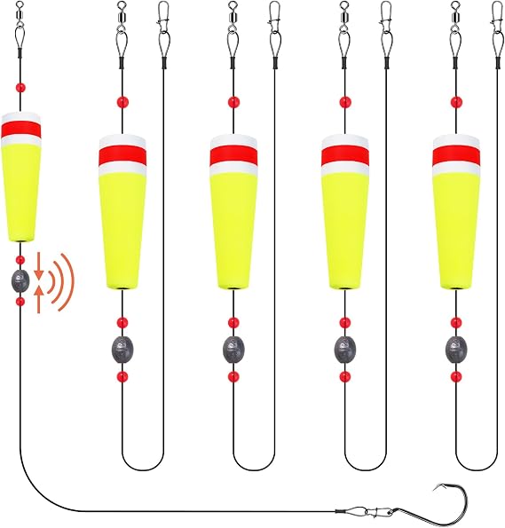 Popping Cork Float Rigs, Slip Bobbers Fishing Redfish Speckled Trout Popping Corks Weighted for Saltwater Freshwater 2in 3in 4in 5in