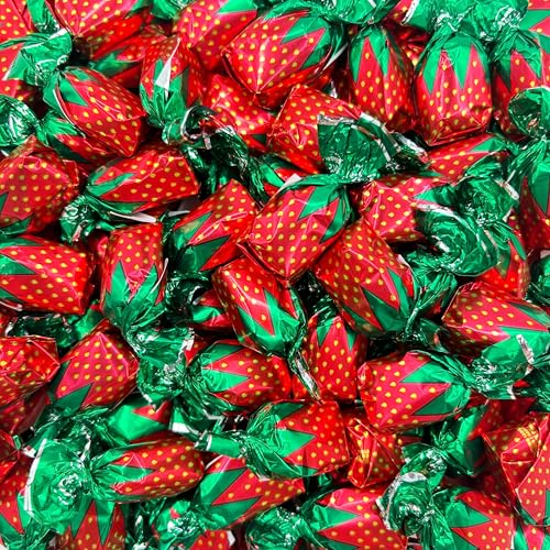 Arcor Strawberry Filled Bon Bons | 1 Pound Bag - Approx. 60 Count | Retro Candy | Strawberry Bon Bons |Hard Candy Individually Wrapped |