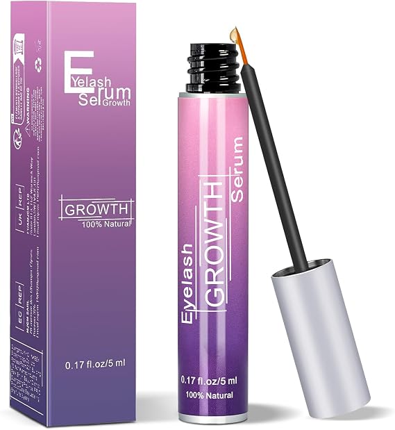 Eyelash Growth Serum, Peptide & Biotin, Gentle Formula for Longer, Thicker Looking Natural Lashes, Hydrating & Nourishing Lash Serum,Sensitive Skin Friendly, Vegan, Cruelty-Free, 5ml