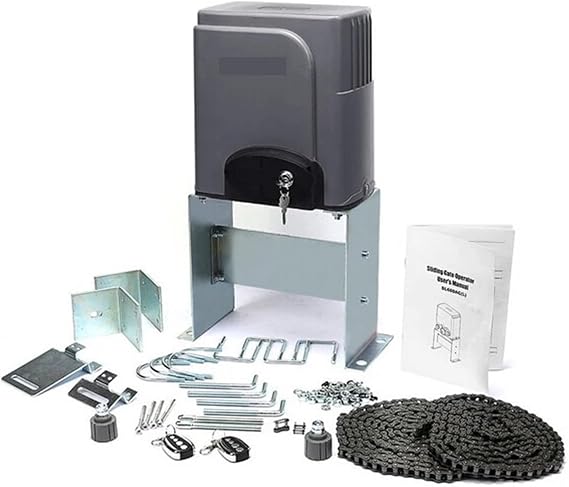 600kg Chain Drive Sliding Gate Opener/Electric Motors with Two Remote Controls 6m/20ft Chains