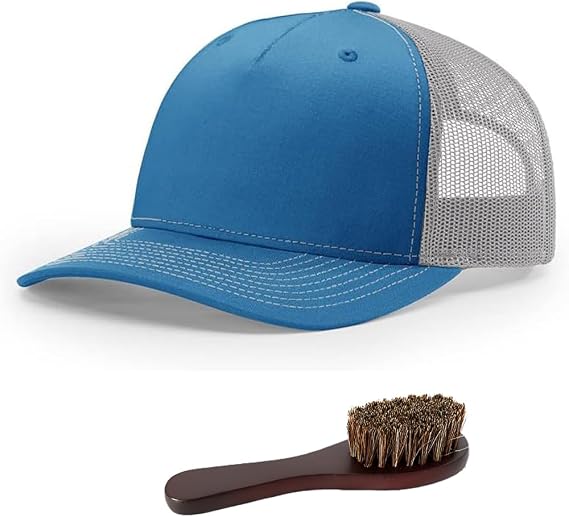 Richardson 112FP Five Panel Trucker Snapback Hat Bundle w/Hat Brush