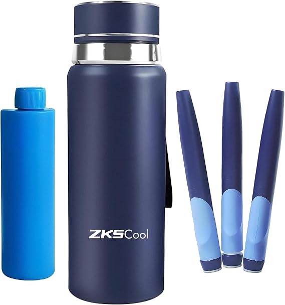 Insulin Cooler Travel Case TSA Approved 24H Medication Cooler, Large Capacity Fits 35 Pens with Reusable Ice Pack Lightweight Diabetes Travel Bag for Medications (Blue)