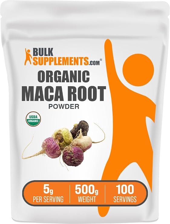 Organic Maca Powder - Organic Maca Root Powder, Superfood Supplement - Gluten Free, 5g per Serving, 500g (1.1 lbs) (Pack of 1)
