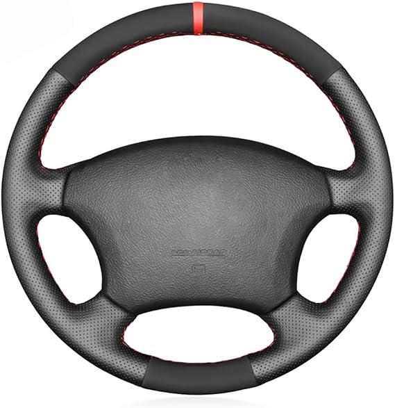 Custom Fit Genuine Leather Steering Wheel Cover for Lexus LX450 1996 1997 / LX470 1998-2002 / Toyota Land Cruiser 1995 1996 1997 1998 1999 2000 2001 2002 Car Interior Accessories