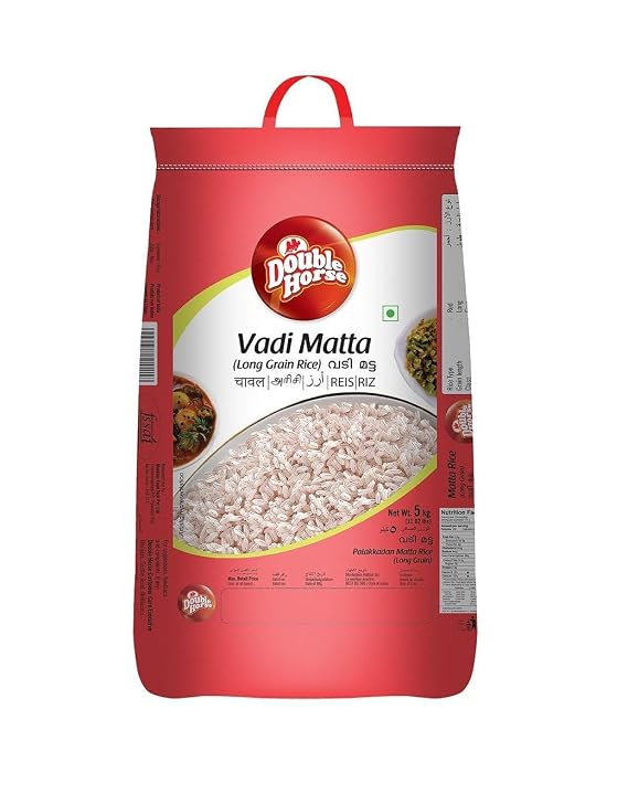 Double Horse, Vadi Matta/Long Grain Rice, 11 Pound(LB)