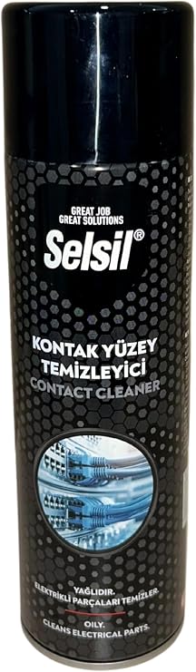Selsil Kontak Yüzey Temizleyici Sprey, Elektrikli Parçalar için, Pas ve Oksidasyonu Önler, Su İtici, Kurur, Derinlemesine Temizler, Korozif Değil, Kimyasal Atık Bırakmaz