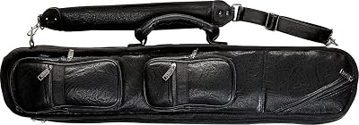 Lucasi LC-3 4 Butt 8 Shaft Black Leatherette Pool Cue Case