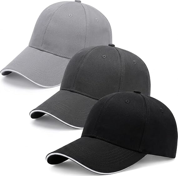 Zuimei 3 Pcs Adjustable Baseball Cap for Men Women