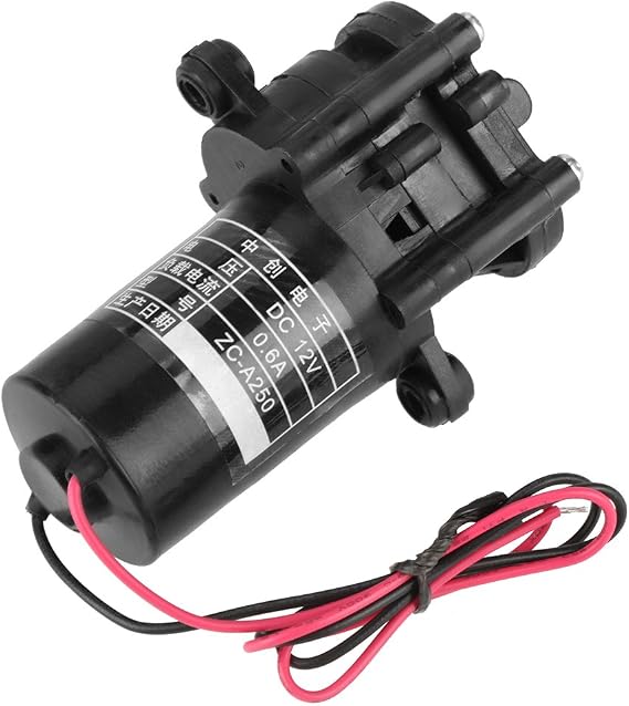 Self Priming 12V DC Gear Pump Mini Plastic Fresh Water Sprayer Pump for RV Marine Boat Lawn ZC-A250
