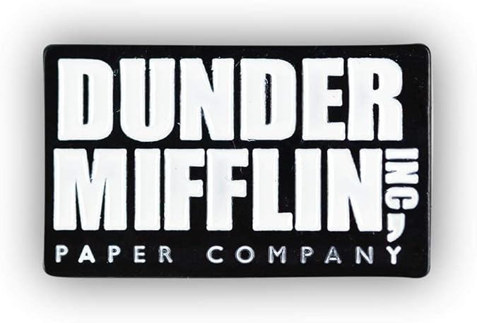 JUST FUNKY The Office Dunder Mifflin Logo Enamel Pin