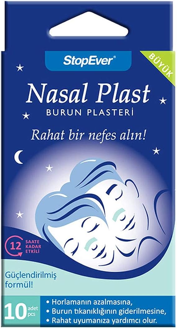 Stopever Nasal Plast Large Size, Breathtaking Tape (10 Pieces)