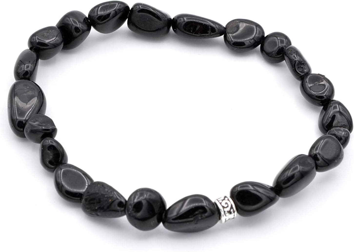Genuine Amorphous Cut Natural Black Tourmaline Stone Bracelet 1.quality