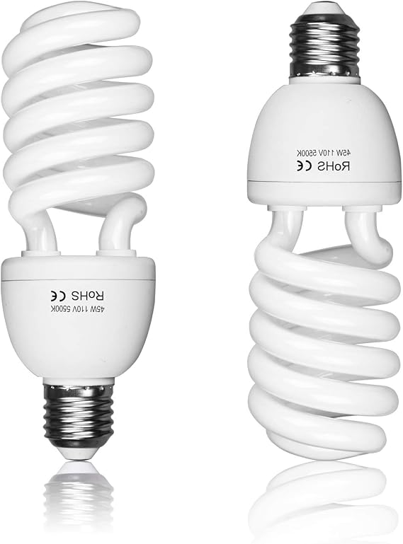 EMART 45W 5500K Fluorescent Full Spectrum Light Bulb for Photography 2Pack