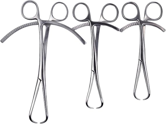 Reduction Forceps Orthopedic Curved Long Ratchet Pointed Jaw Instruments (3SIZE)