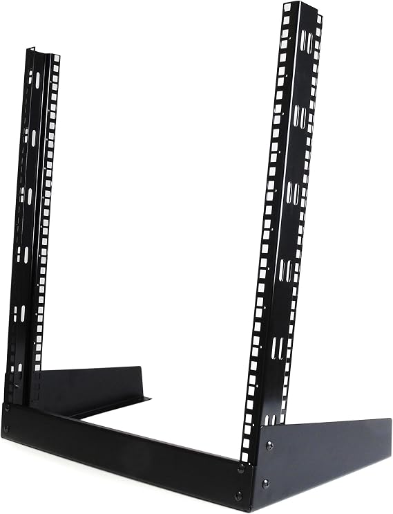 StarTech 12U 2-Post Desktop Open-Frame Rack, 19in, 110lb, TAA (RK12OD)