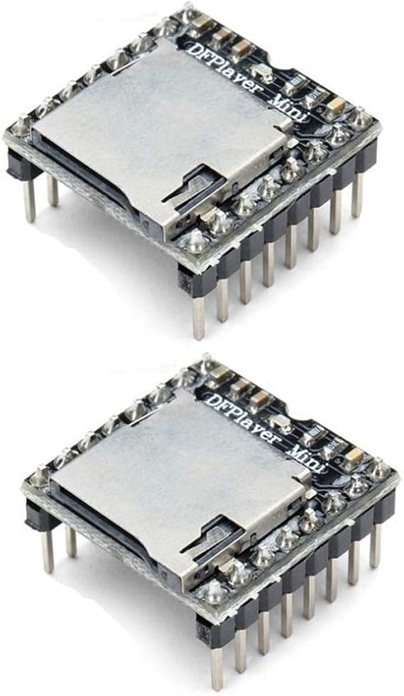 Hailege 2pcs MP3 Player Mini MP3 Player Audio Voice Module TF Card U Disk Board DFPlayer Audio Voice Music Module for Arduino
