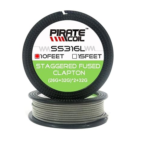 Staggered Fused Clapton Wire 10ft - (26GA+32GA) x2+32GA Resistance Wire, Stainless Steel 316L for Cutting Foam Hot Heating Handmade Household Wiring Use