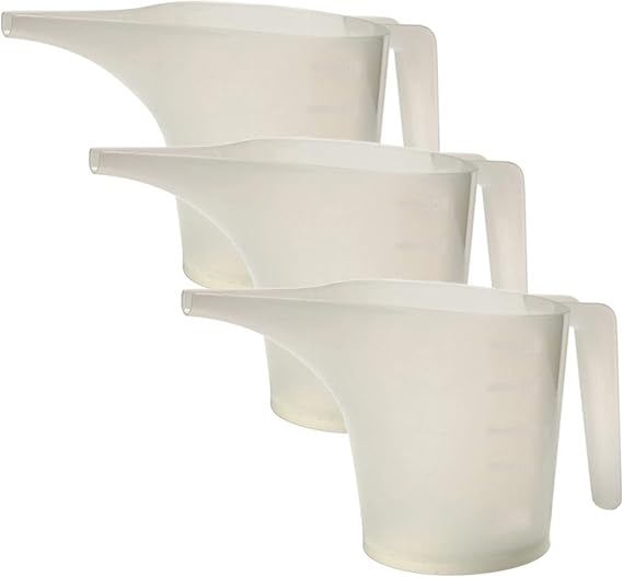 Norpro Plastic Measuring Funnel Pitcher, 2 Cup Capacity (Pack of 3)