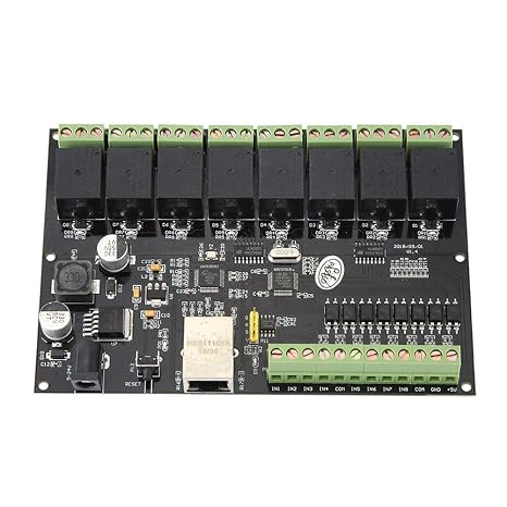 8 Way Network Relay Switch Controller, Ethernet Relay Switch Controller Module Board, Ethernet IP Relay On Off Output