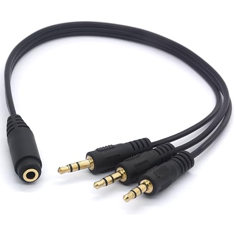 3 Way Headphone Splitter (25cm)