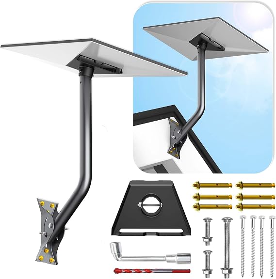 Standard 4/4X Mount for Starlink, Adjustable Wall/Roof Mounting Kit with Aluminum Pipe Adapter, Compatible with Starlink Standard Gen 3/V3