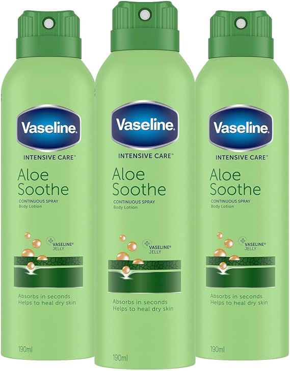 Vaseline Intensive Care Aloe Soothe Moisturiser Lotion 190 ml (Pack of 3)