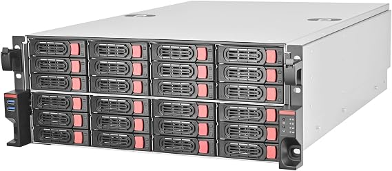 Silverstone Mini-SAS HD SFF-8643 with 12 Gb/s Interface 4U 24 Bay 2.5" / 3.5" HDD/SSD Rackmount Storage Case SST-RM43-324-RS