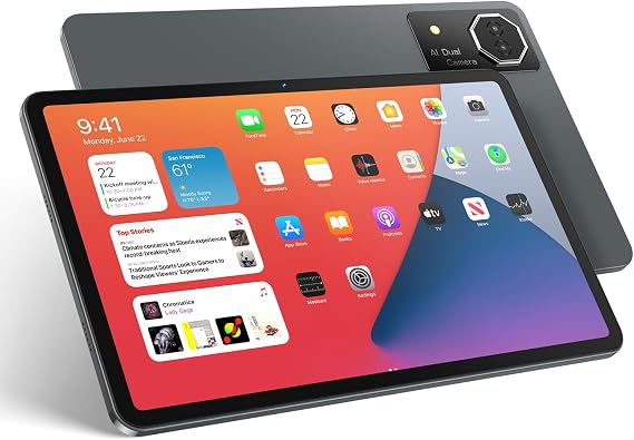 12 Inch Android 15 Tablet, 16GB + 256GB, 2K FHD Display Gaming, Gray