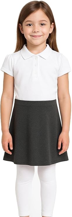 A2Z 4 Kids Girls School Uniform Dress Comfortable Pleated Lightweight Summer School Polo Skirts Dress Age 2-14 Years
