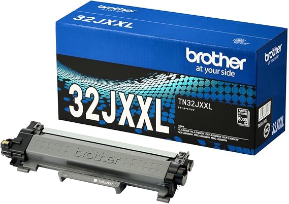 Brother Genuine TN32JXXL Toner Cartridge, Compatible Models: MFC-L2880DW, MFC-L2860DW, FAX-L2800DW, DCP-L2660DW, DCP-L2600DW, HL-L2460DW, HL-L2400D, and more | 印刷可能ページ数約5,000ページ, MFC-L2880DW対応, MFC-L2860DW対応, FAX-L2800DW対応, DCP-L2660DW対応
