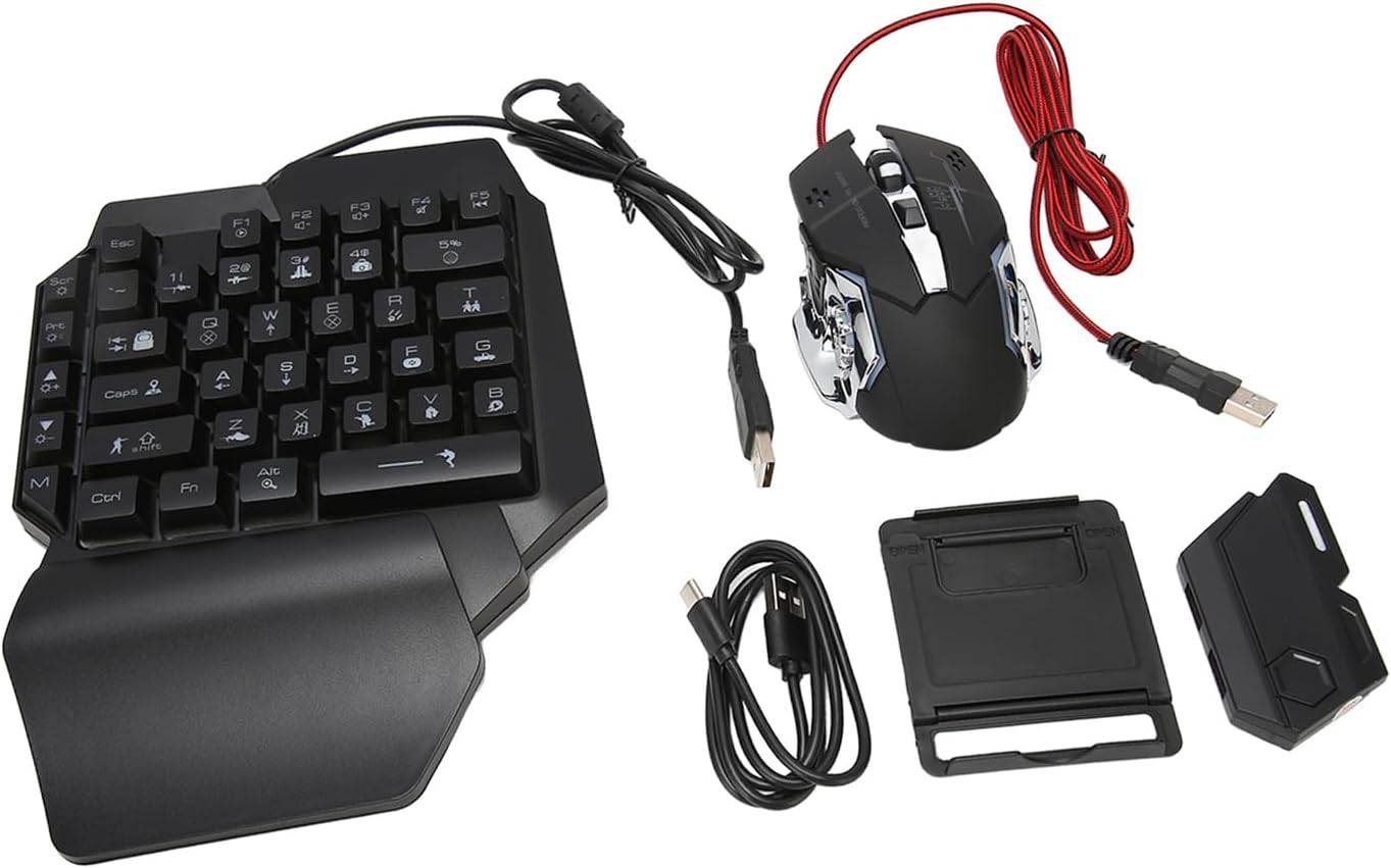 Gaming Keyboard Mouse Converter Cable Stable Sensitive Keyboard Cable Adapter Combination for Tablet