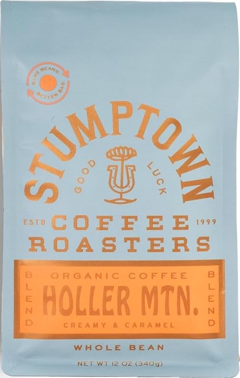 Stumptown Coffee Roasters, Medium Roast Organic Whole Bean Coffee, 100% Arabica Coffee - Holler Mountain 12 Ounce Bag with Flavor Notes of Citrus Zest, Caramel and Hazelnut