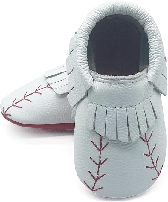 OWLOWLA Baby Moccasins Soft Sole Leather Baby Shoes Infant Toddler Pre-Walker Shoes Baby Boy Girl