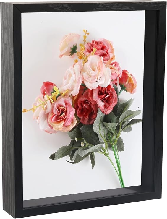 11x14 Shadow Box Picture Frame,Display Case,Memory Box,Wood,3D Frame, Black