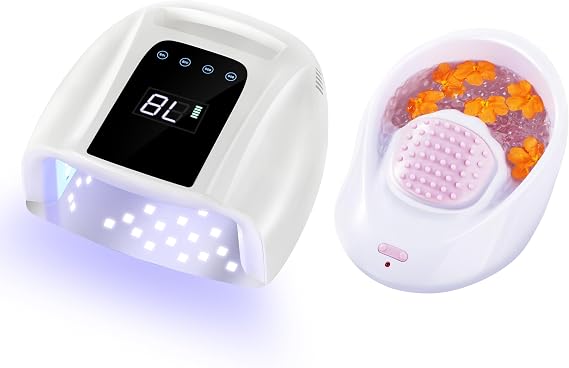 Rechargeable Cordless UV LED Nail Lamp & Electric Nail Soaking Bowl
