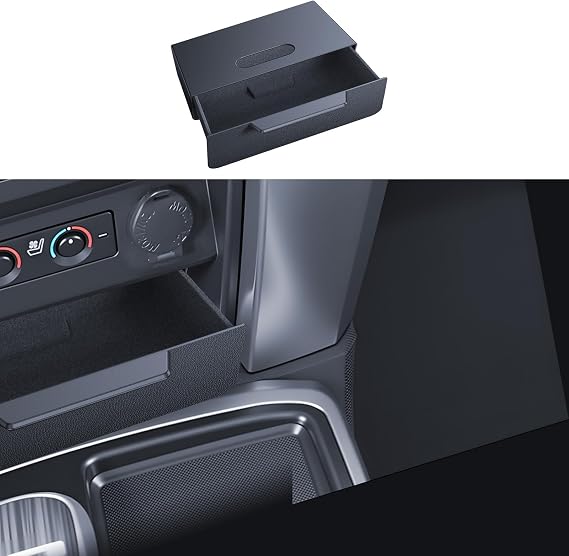 BIXUAN for Toyota 4Runner 2014-2024 Console Drawer Magnetic Design Smooth Sliding 5th Gen 4Runner Cubby Storage Box Silent Flocking Felt Thickened ABS Material