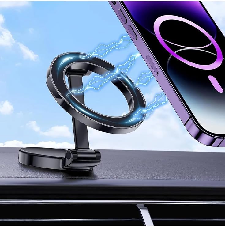 Teknosepetim Manyetik Araç İçi Telefon Tutucu [Güçlü Mıknatıslar] Titreşime Dayanıklı MagSafe ile Uyumlu Telefon Tutucu Araç içi Telefon Tutucu Kompakt iPhone 11-15 pro max