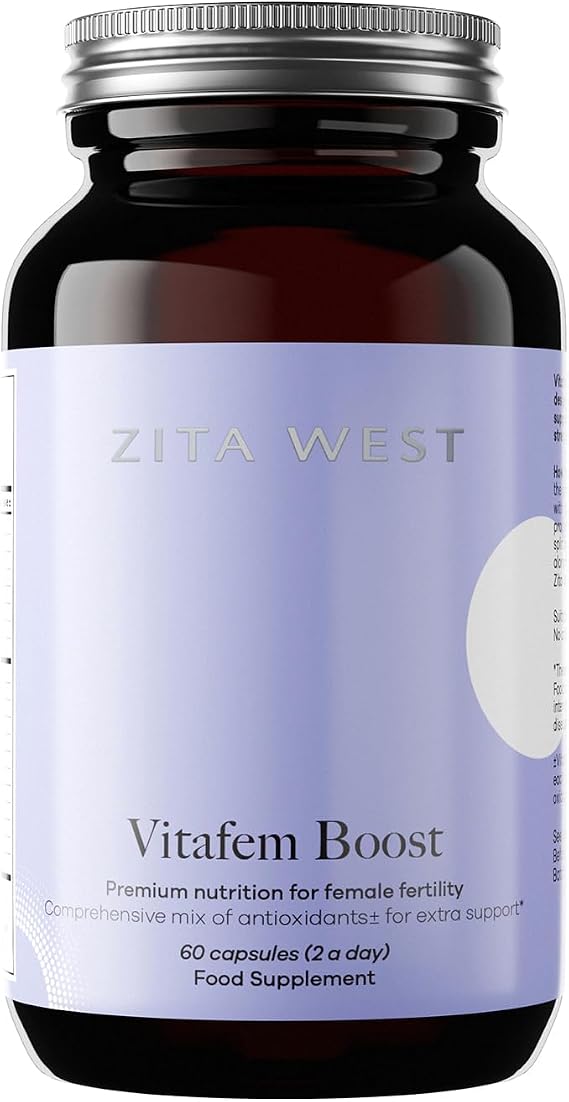 Zita West Vitafem Boost - Premium Antioxidants for Female Fertility, IVF & Natural Conception Support - 60 Capsules (1 Month Supply)