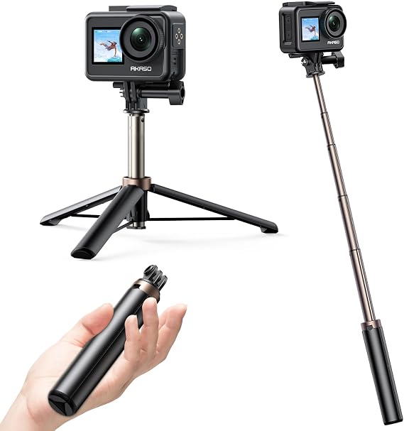 AKASO 23.6"/60cm Selfie Stick Tripod Extendable Action Camera Mount