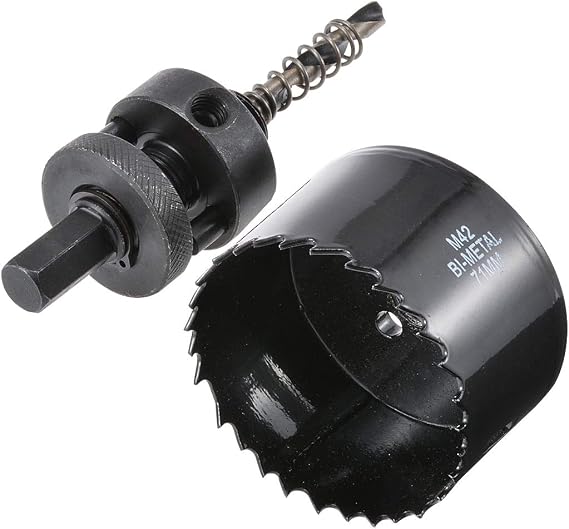 KATUR 71mm Diameter Hole Saw Set, HSS Bi-Metal Hole Saw Drill Bits Cut, Smooth and Fast in Wood, Plastic, Drywall, Thin Metal, Not included Arbor(Black)