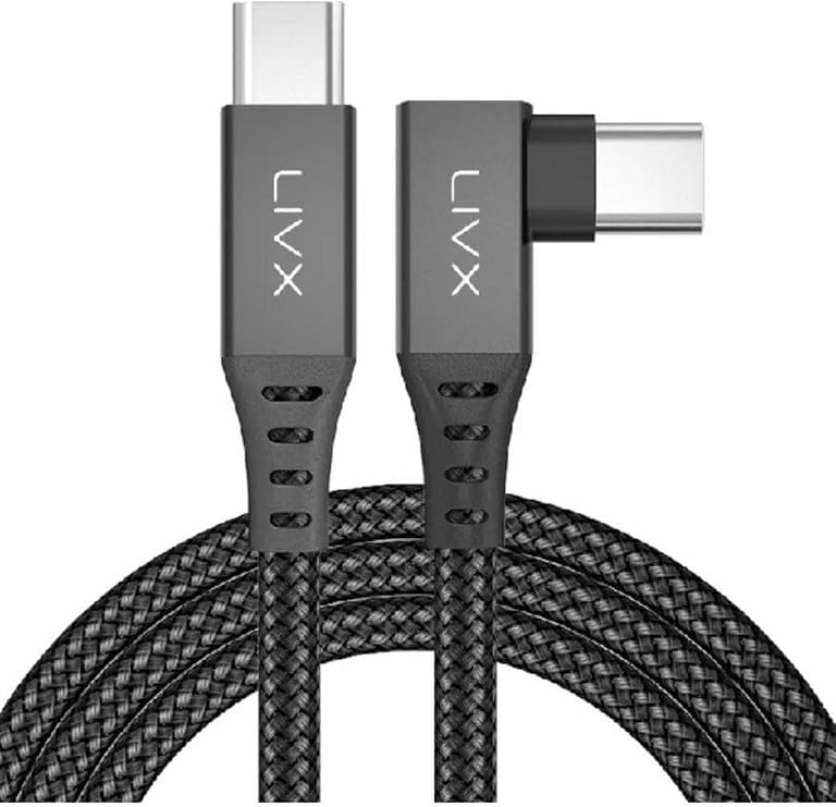 LivX Long Type C To Type C 5 Meters 60w Fast Charging Data Transfer 90° Player Charging Cable Play-05