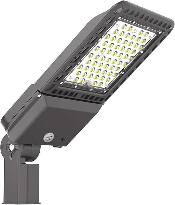 200W LED Parking Lot Lights Outdoor with Dusk to Dawn Slip Fitter, 28000LM 5000K Led Flood Lights, IP65 Waterproof Commercial Shoebox Pole Mount Lights for Street Sports Driveway, ETL Listed
