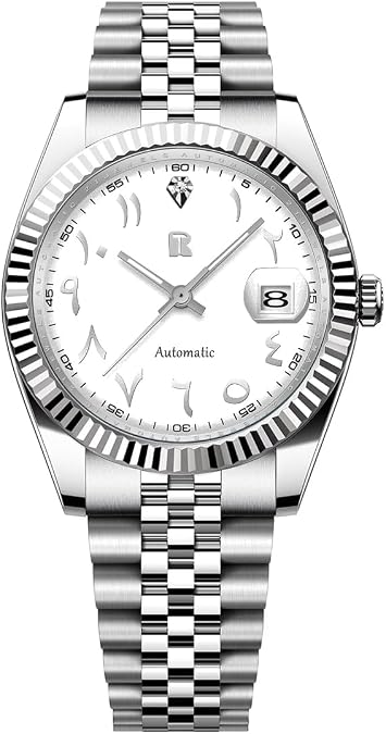 LACZ DENTON Rollstimi RT128 Men Automatic Mechanical Wrist Watches Stainless Steel Bracelet Fashion Watches for Men 50M Waterproof Watch