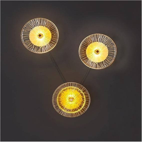 VIOLIN Wall Lamps, Wall lamp, Modern Round Wall Lamp Sconce Light Luxury Golden Glass LED Wall Light Combination Living Dining Room Background Bedroom