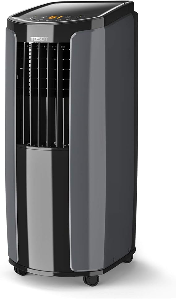 TOSOT 10,200BTU (6,200 BTU SACC) Portable Air Conditioner, Smart Wifi Control, AC Unit with Dehumidifier, Fan, Window Kit for Easy Installation, Cool Rooms Up to 400 Square Feet, Shiny Series