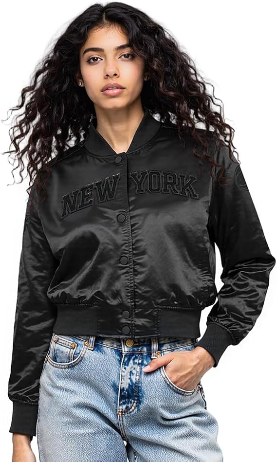 Womens NBA Classic Triple Pink Satin Jacket