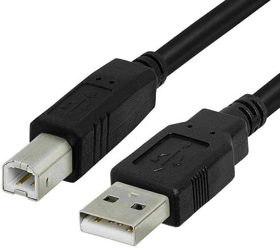 USB Cable Cord for Charging Epson Perfection 4490 V750-M 1650 Expression 10000XL Scanner, EPSON TM-H6000III Receipt Printer M147G, Epson PictureMate B351A Digital Photo Inkjet Printer