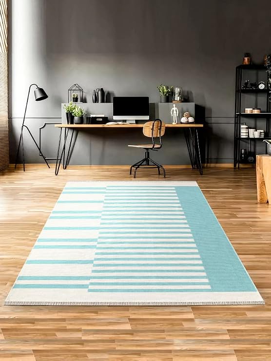 MEC HOME Karesse 134 - Modern, Washable, Double Sided Rug - Living Room, Bedroom, Kitchen and Entrance Rug with 7 Size Options (60x100)